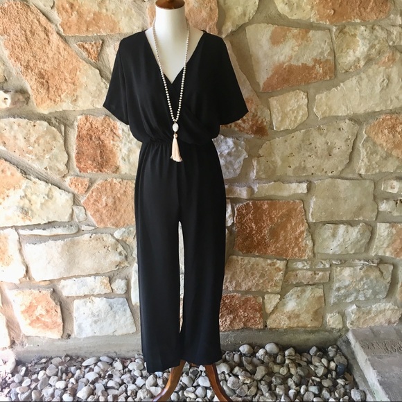 New Black Wide Leg Jumpsuit - Picture 2 of 6